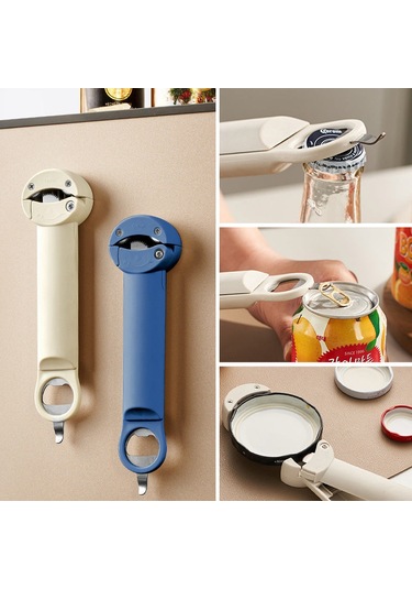 Mavi Çok Fonksiyonlu Şişe Açacağı Paslanmaz Çelik Kapak Açacağı Çapı 2.5-9.5 Cm Ayarlanabilir Winebeer Konserve Açacağı Mutfak Aletleri Mavi