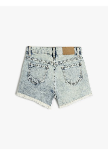 Koton Pamuklu Basic Denim Şort Lıght Indıgo 5skg40036ad Açık Mavi