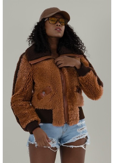 Karina Taba Tüylü Mont 211551 001