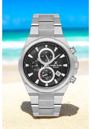 Daniel Klein Exclusive Multifunction Erkek Kol Saati Gümüş-Siyah