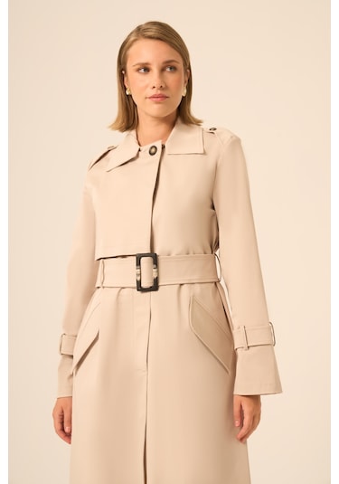 Ftz Women Kadın Trenç Kaban Beige 31211 Beige