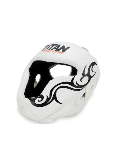 Titan Sport Yüz Korumalı Boks Kaskı , Beyaz İşlemeli Desenli Model Çok Renkli