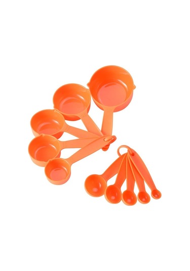 Turuncu 10 Adet Ölçekli Ölçüm Kaşığı Çay Kaşığı Çok Amaçlı Kaşık Kek Pişirme Un Gıda Ölçüm Kabı Ev Mutfak Aksesuarları Pişirme Araçları