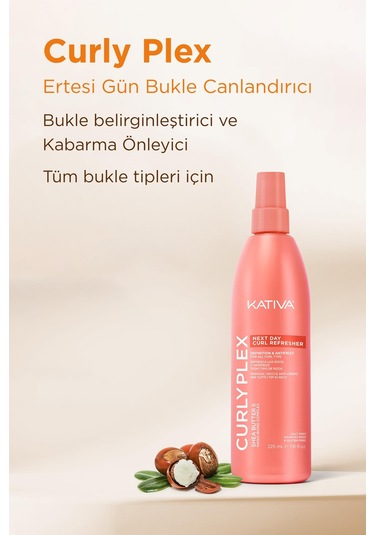 Kativa Curly Plex Ertesi Gün Yenilenmiş Bukleler 225 Ml