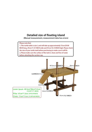 Su Kaplumbağaları İçin Büyük Kaplumbağa Basma Platformu, Kaplumbağa Severler İçin Kaplumbağa Platformu, Boyut: L