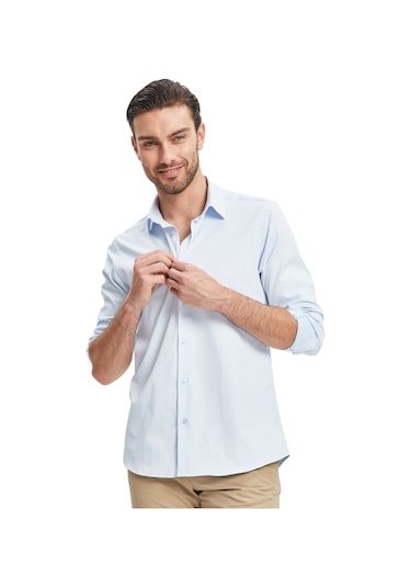 Gsstore Galatasaray Erkek Slim Fit Gömlek E241293 Açık Mavi