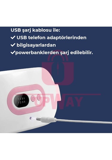 Upway Şarjlı Titreşimli Sıcak Terapi Kemeri