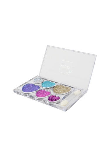 Lukky 6 Renkli Kalp Şekilli Parıltılı Göz Farı Paleti Ve Fırças