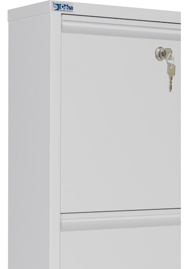Ceha Kilitli 4'lü Metal Ayakkabılık Kar Beyaz - K.AYK-4 /AB9003/KL