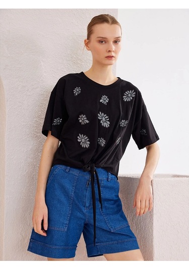 Unique Kadın Şort Us238009 Mavi