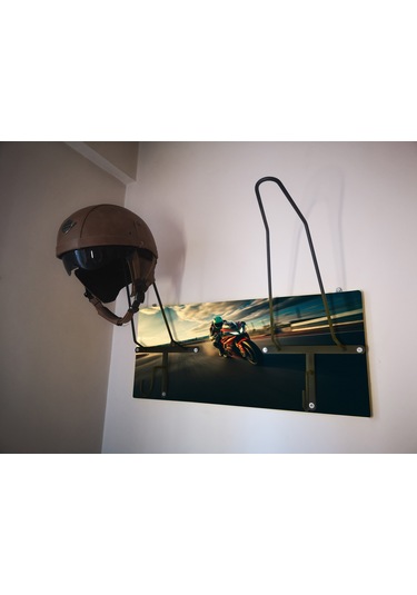 Özel Fotoğraflı Kask Askısı, Motorcu Kask Askısı, Personalv82