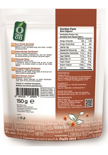 Otamon Gün Kurusu Kayısı 150 G