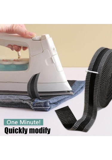 Pazly Grey Self-adhesive Fabric Patch For Pants - Quick Hem Fix Solution