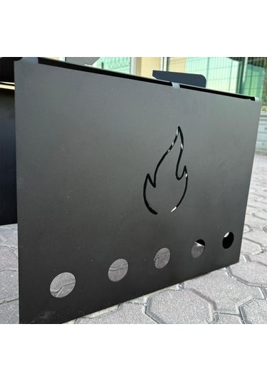 Metal Kare Taşınabilir Mangal