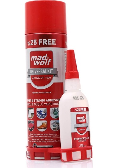 Madwolf Aktivatörlü Hızlı Yapıştırıcı Seti 125g/500ml