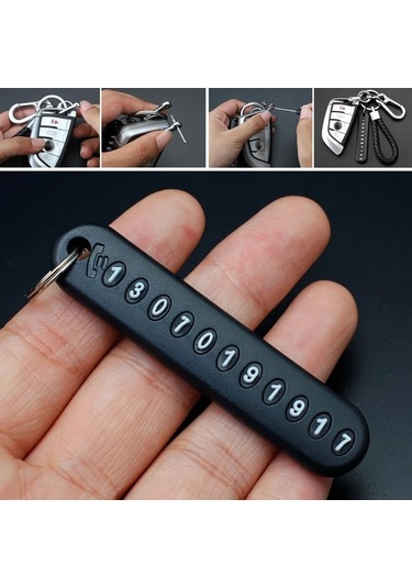 Buffer Anahtarlığa Takılabilentelefon Numarası Etiketli Numaratörlü Anahtarlık