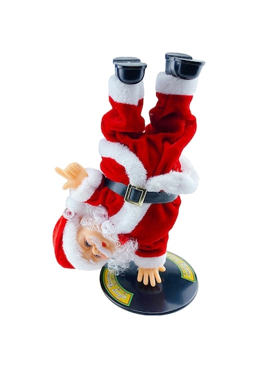 Xindoker Elektrikli Devrilen Döner Noel Baba Oyuncak, Ev Dekorasyonu İçin Noel Festivali Atmosferi Artırıcı Hediyelik Oyuncak Çok Renkli