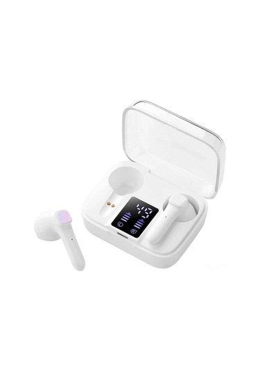 Enkers Bluetooth 5.0 Kablosuz Kulaklıklar - Stereo Ses, Derin Bas, 5 Saat Çalma Süresi, Led Ekranlı Şarj Kutusu