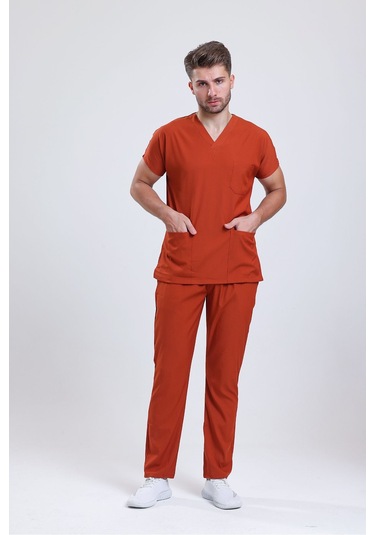 Likralı Üniforma Unisex Kiremit