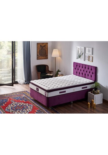 Nironyatak Niron Purple Baza Ve Başlık Seti 120X200 Cm Tek Kişilik Sandıklı