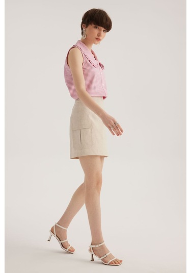 Stella Pulvis Bej Cepli Mini Etek Bej