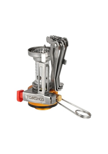 Artfulabode Yürüyüşü Yanıcıları Uyumlu Tomshoo Sırt Propan Pişirme Ocak Mini Mekan Malzemesi Katlanabilir Kartuş Kartuş Kamp Gümüş Dış Dağ Çantası Butan Aw Gümüş