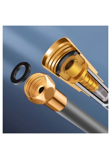 Siyah Silikon Duş Hortumu Yüksek Kalite Kırılmaz Kopmaz 150cm Siyah