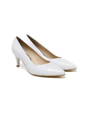 Topuklu/ Stiletto Kadın Rc-4007 Deriden Beyaz Beyaz
