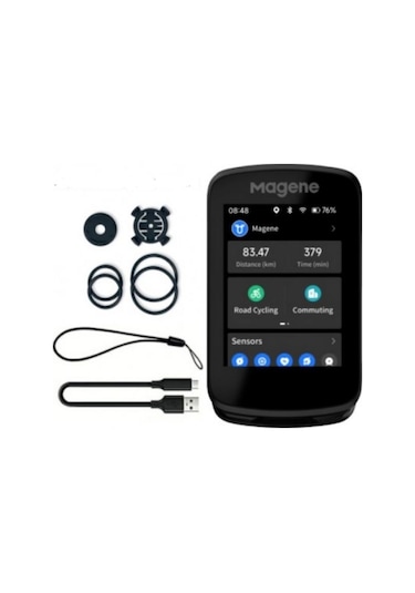 Magene Smart C606 Gps Bisiklet Bilgisayarı Dokunmatik Siyah