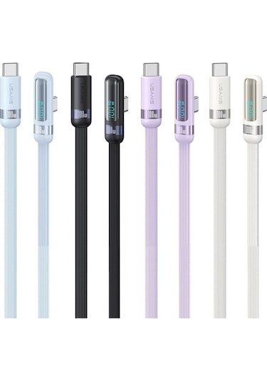 Pazly Usams Us-sj653 Pd 100w Usb-c/tip-c Alüminyum Dirsek Veri Kablosu 1,2m - Hızlı Şarj Ve Veri Aktarımı