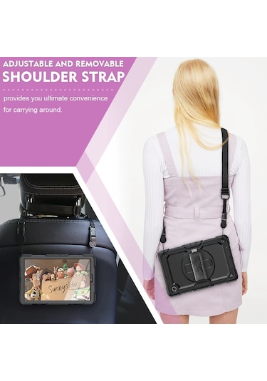 Samsung Galaxy Uyumlu Tab A9 Plus X210 X215 X216 Kılıf Defender Askılı Pars Case Fuji