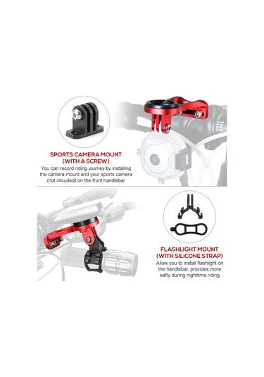 Cyclıngbox-çok Fonksiyonlu Bisiklet Bilgisayar Kamerası El Feneri,y24946b Siyah Siyah