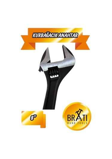 8 No Kurbağacık İngiliz Anahtarı Ayarlı Anahtar 8''