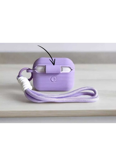 Iphone 1/2. Nesil Uyumlu Koruyucu Bluetooth Kulaklık Kılıfı Mor Airpods 1/2. Nesil