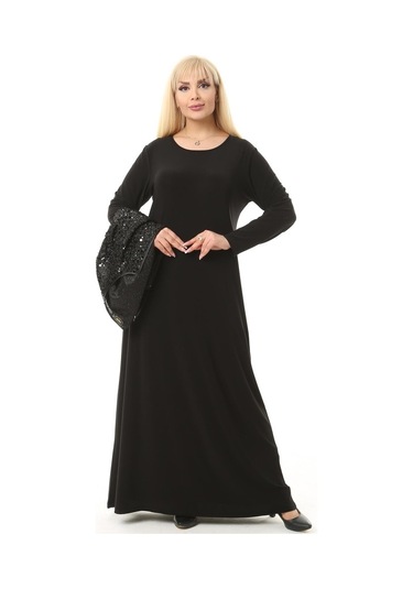 Büyük Beden 3722 Siyah Ceket+Elbise Takım