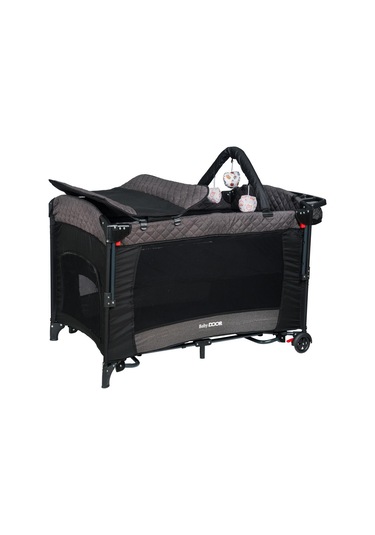 BabyDOOR Mia Comfort Anne Yanı Park Yatak Oyun Parkı 70x110 +Yatak Antrasit