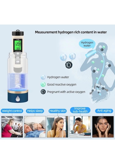 Yy-400 4'ü 1 Arada Su Kalitesi Test Kalemi, Hidrojen İyon İçeriği, Arka Aydınlatmalı Hidrojen Zengini Test Cihazı, Hidrojen Zengini Su Test Kalemi.
