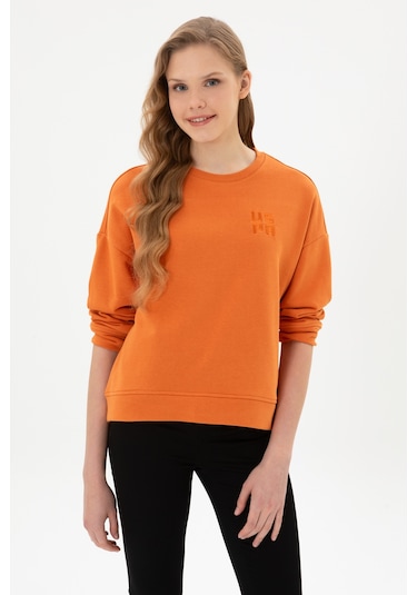 U.S. Polo Assn. Kadın Bakır Bisiklet Yaka Basic Sweatshırt 50313565-VR182
