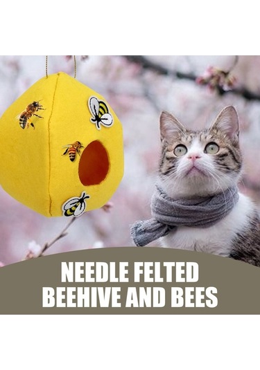 Ulzyvf Lebihmurah 4996 İğne Keçe Arı Kovanı, Kokusuz Tasarrufu Arıcılık Kutusu