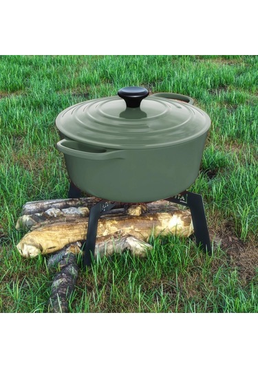 23 Cm Latnox OX+ Kamp Ocağı Pratik Metal Ateş Üstü Kamp Izgarası Siyah