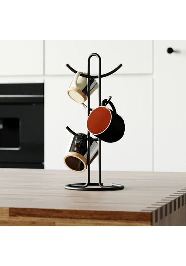 Teknotel Kupa Fincan Askısı Mat Siyah Mg303 Siyah