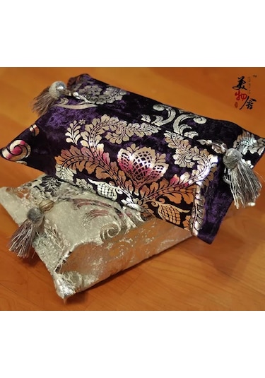 Siyah 18 Cm X 32 Cm-klasik Gümüş Pompalama Kağit Kutu Doku Kutusu Seti Moda Araba Moda Bez Havlu Setleri