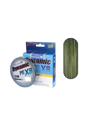 Captain Dynamic Soft Pe 8 Örgü Spin İp Misina 150mt Yeşil 0,06mm - Standart