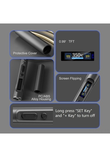 Pazly 90w Taşınabilir Lehim Makinesi - Akıllı Sıcaklık Kontrolü 150-450 C , Ergonomik Tasarım