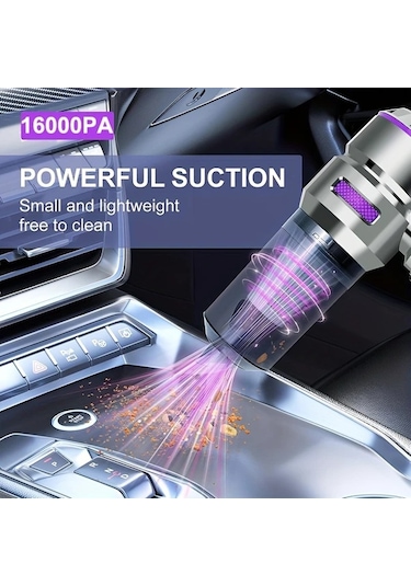 Cordial Mor-16000pa 16000pa Güçlü Emiş 100w Fırçasız Motorlu El Tipi Araba Süpürgesi 4ü 1 Arada Taşınabilir Ev Ofis Kamp İçin