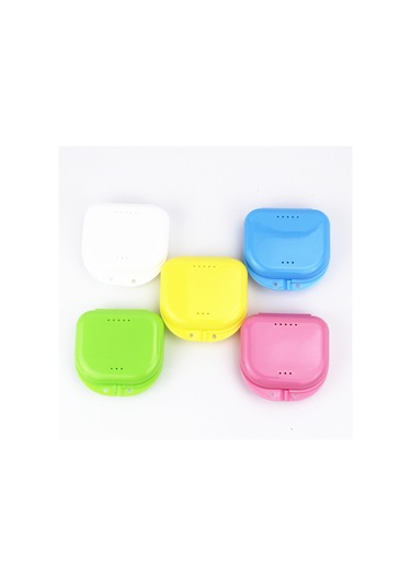 Wezone Mavi Diş Protezi Kutusu - Ortopedik Tutucu Sağlama Sandığı, Açık Hava Delikli Diş Bakımı Saklama Kutu