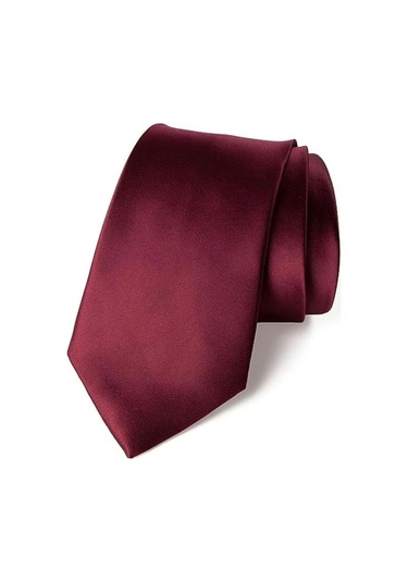 Tezzgelsin Erkek Saten Kravat ve Mendil Set Bordo