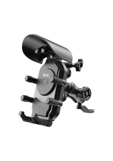 Ayna Bağlantılı Güneş Ve Yağmur Korumalı 360 Derece Ayarlanabilir Motosiklet Telefon Tutucu - 9068218205427ynt