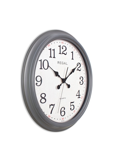 Regal 9108 D2 Gri Eskitme Büyük Boy Duvar Saati (455526303)
