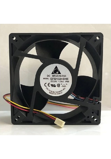 Delta Efb1324she-f00 ,127x38mm 24vdc 200-cfm 3-kablo Fan